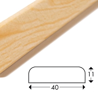 Ochranný profil 15, přírodní dřevo, 4 cm × 500 cm